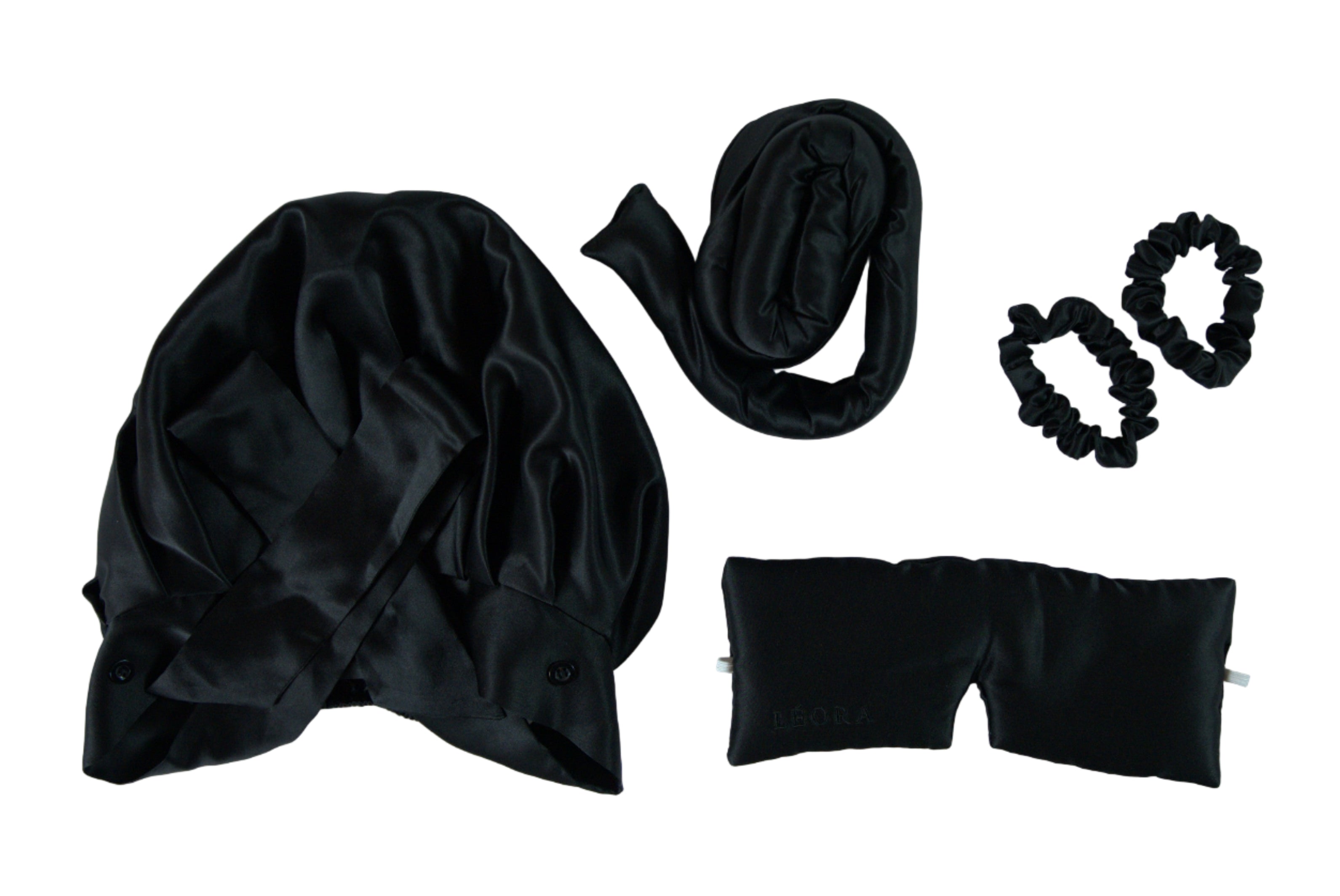 Kit Complet LEORA™ 100% Soie de Mûrier - Bonnet 3-en-1