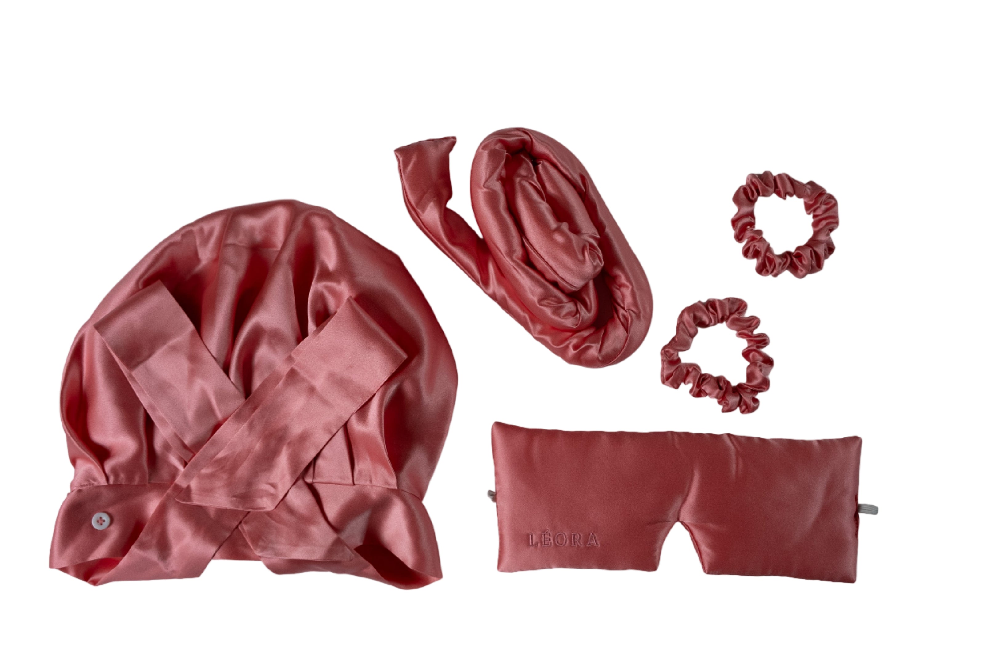 Kit Complet LEORA™ 100% Soie de Mûrier - Bonnet 3-en-1