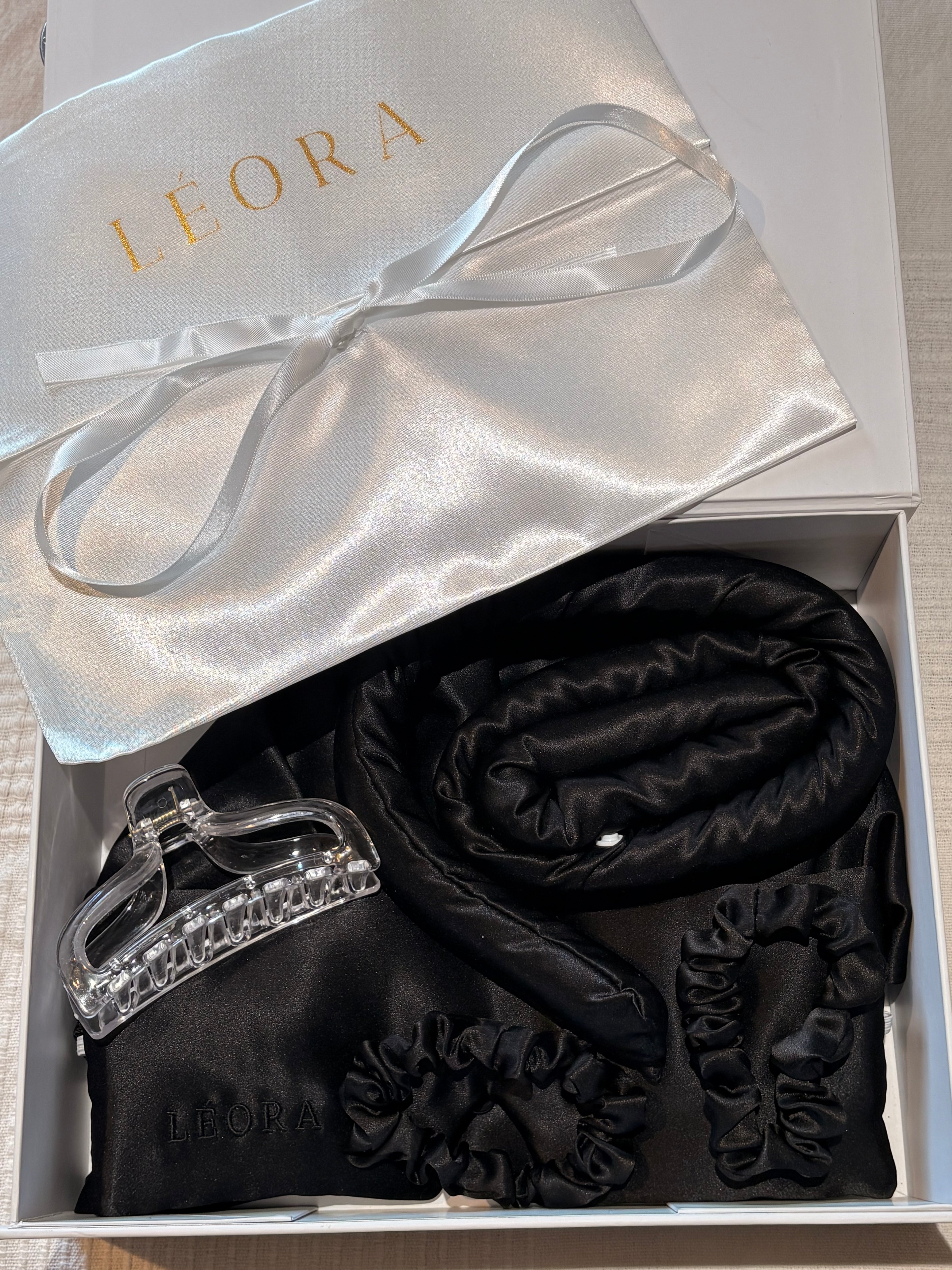 Kit Complet LEORA™ 100% Soie de Mûrier - Bonnet 3-en-1